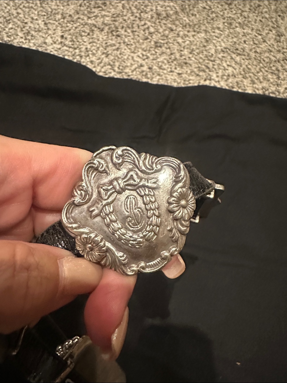 ๐๐บ๐ธ1993 Vintage Brighton Silver Western Concho Link Belt - Picture 6 of 11